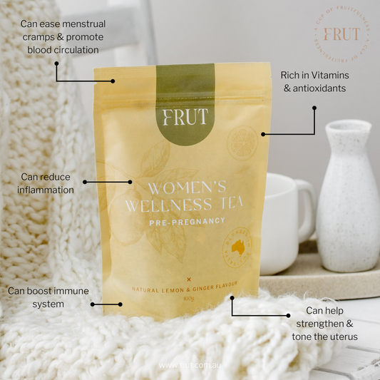 Women's Wellness Tea Pre-pregnancy Natural Lemon & Ginger Flavour