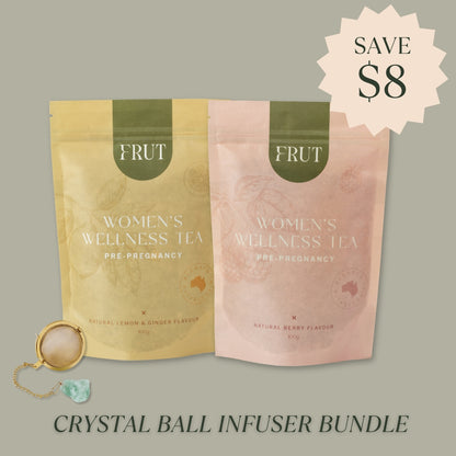 Crystal ball infuser BUNDLE (Green fluorite)