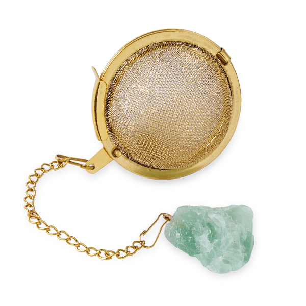 Crystal Ball Infuser on chain (Fluorite Green)