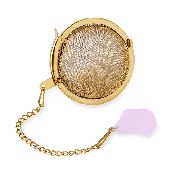 Crystal Ball Infuser on chain (Rose Quartz)