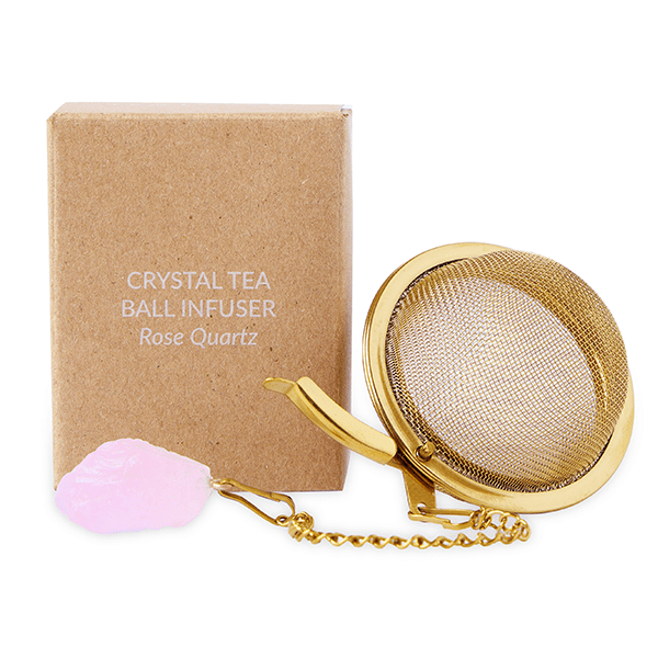 Crystal Ball Infuser on chain (Rose Quartz)