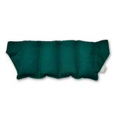 FRUT hands-free heat pack in dark green with adjustable velcro strap, front view